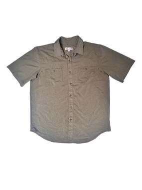 Orvis Men's Classic Collection Short Sleeve Shirt Heather Green Size Large
